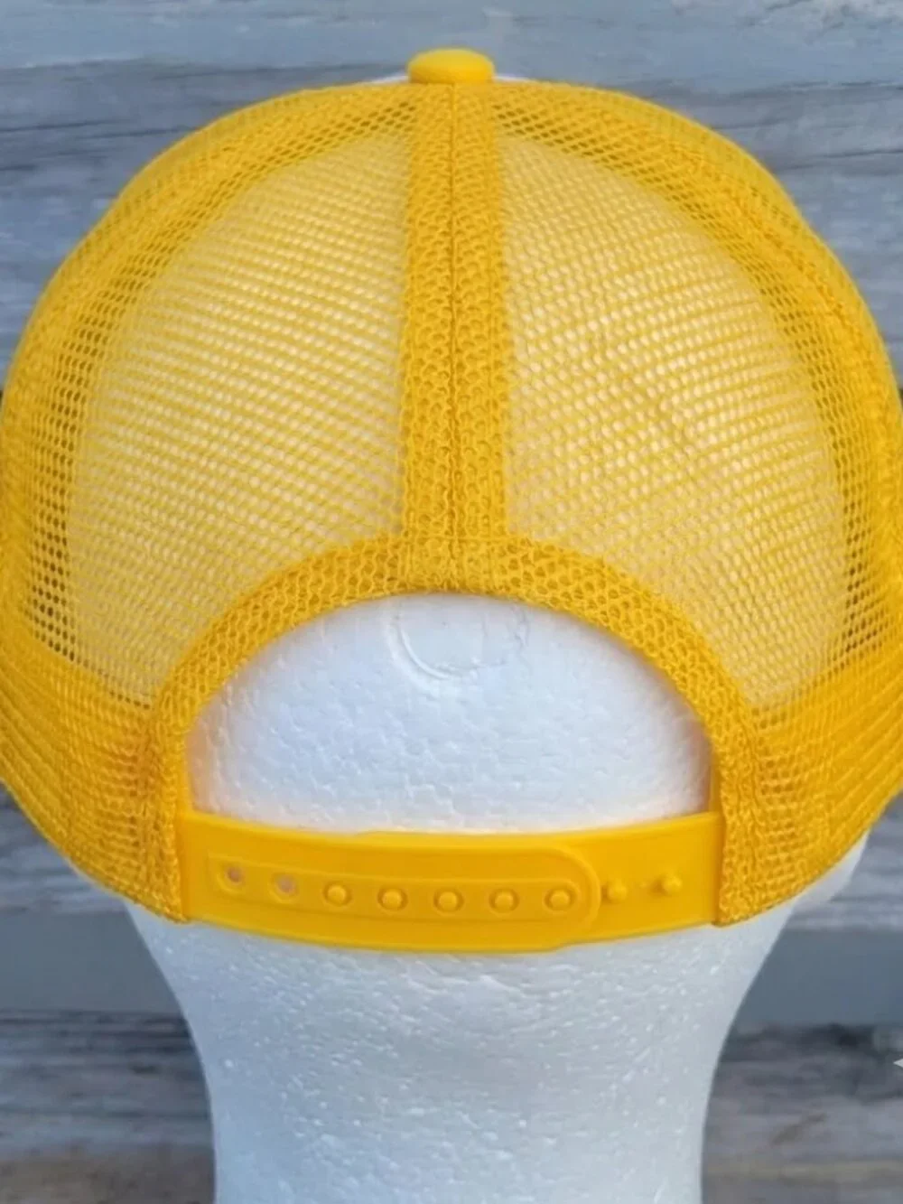 Retro Diesel Power Foam Trucker Hat Yellow White Machinery Snapback Cap New 80s